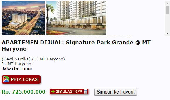 harga signature park grande